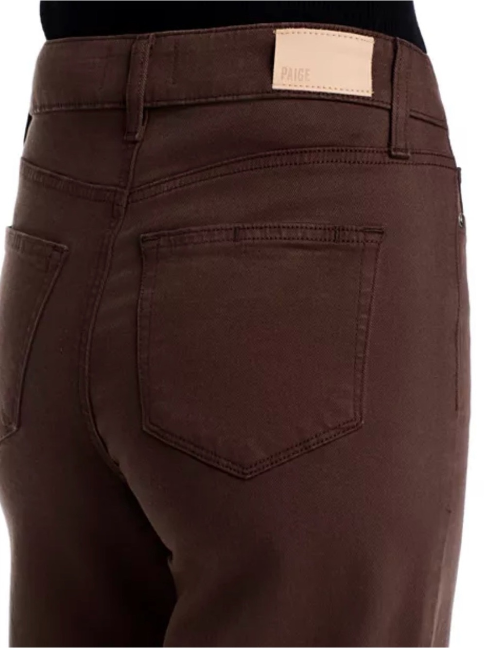 Paige Denim • Anessa High Rise Wide Leg Jeans in Rich Chocolate - Picture 4 of 4